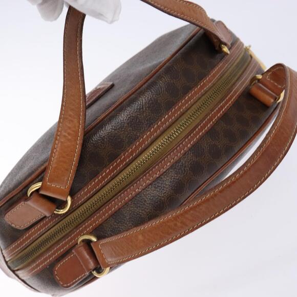 CELINE Macadam Canvas Hand Bag Pvc Leather Brown Gold - Picture 6 of 12